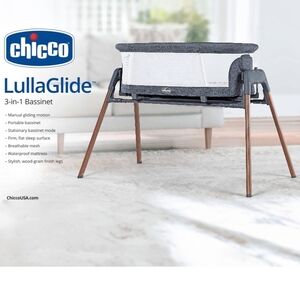 Chicco LullaGlide 3-in-1 Bassinet - Gray and White